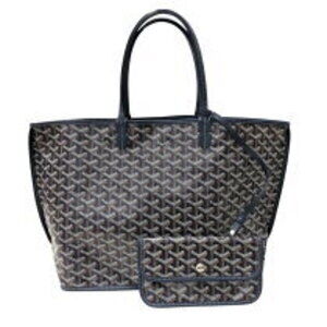 Goyard Navy Blue Goyardine Canvas Tote Bag